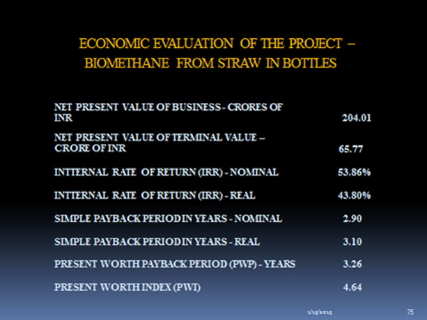 Economic Evaluation of the Project
